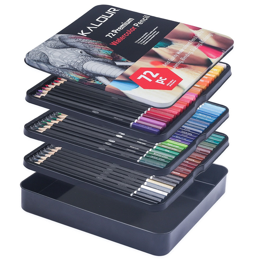 Castle Art Supplies 72 Colored Pencils Set for Coloring Books