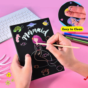 9Pcs Magic Rainbow Color Scratch Art Painting Paper Card Kit – Magical  Little Minds