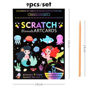 Scratch Art Kids Rainbow Scratch Sheets Paper Black Fairy Magic