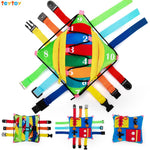 Busy Board for Toddlers - Sensory Buckle Pillow