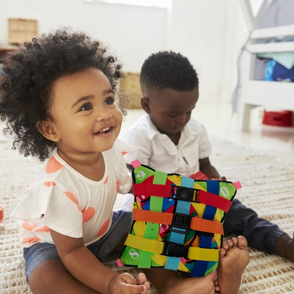 Busy Board for Toddlers - Sensory Buckle Pillow