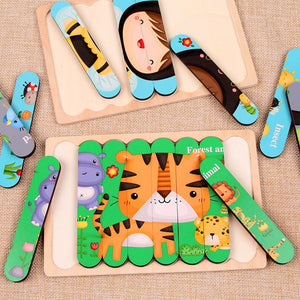 3D Wooden Puzzle Montessori Toy