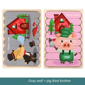 3D Wooden Puzzle Montessori Toy