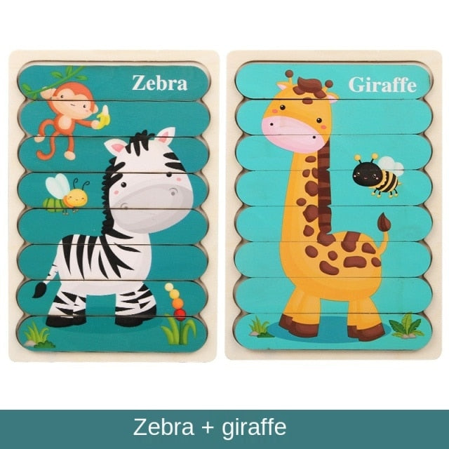 3D Wooden Puzzle Montessori Toy