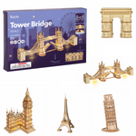 Robotime Rolife DIY 3D Tower Bridge Wooden Puzzle Game