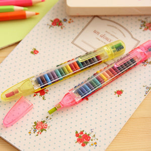 Crayon Pencil Multicolor Art Kids School Stationery Supplies