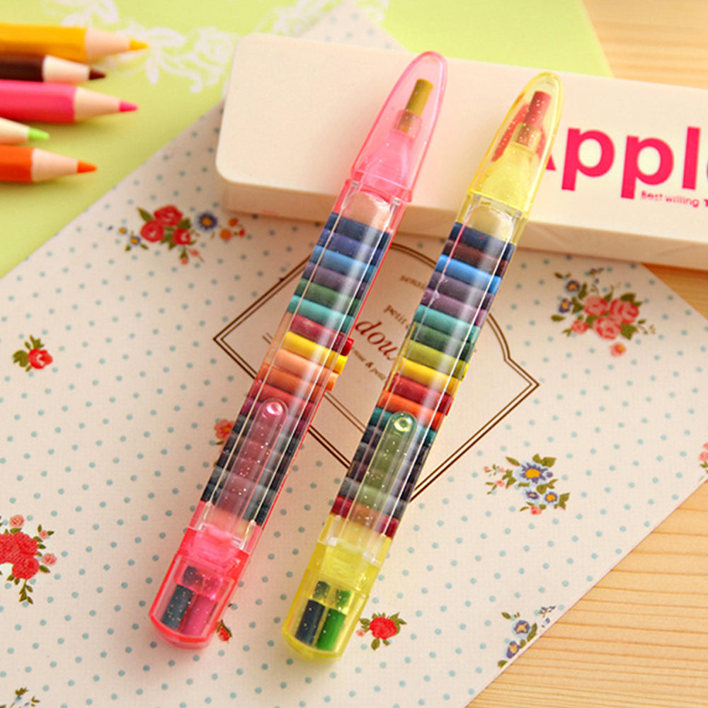 Crayon Pencil Multicolor Art Kids School Stationery Supplies