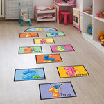 Cartoon Digital Grid Children's Game Floor Sticker