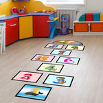 Cartoon Digital Grid Children's Game Floor Sticker