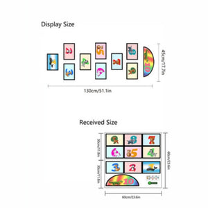 Cartoon Digital Grid Children's Game Floor Sticker