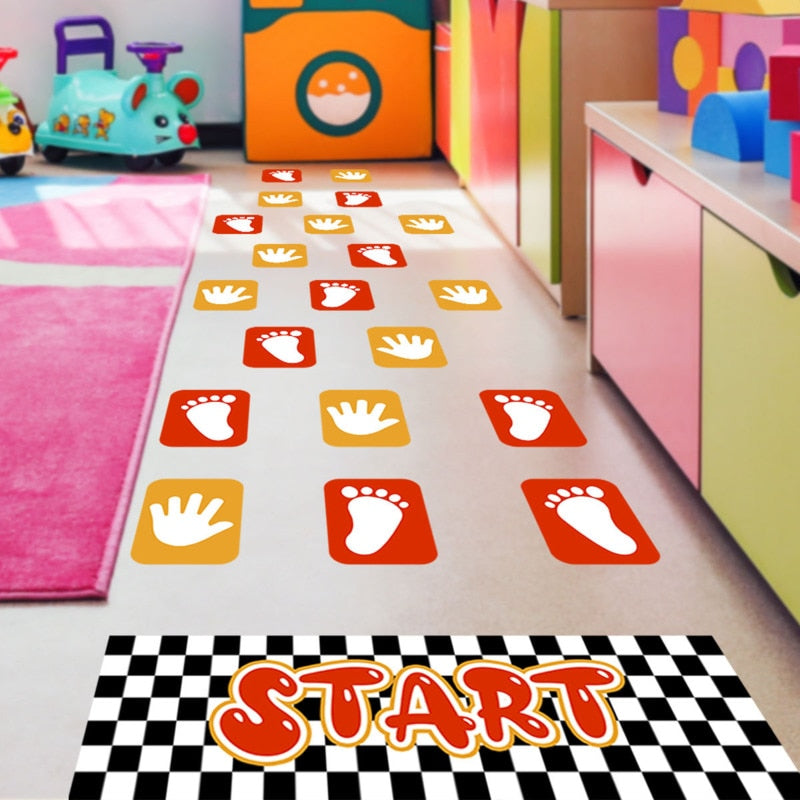 Palm Printing Interactive Game Floor Sticker