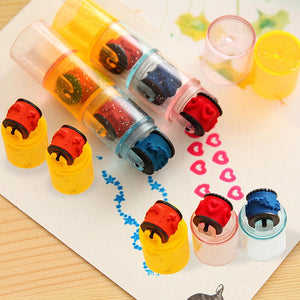 Plastic Mini Ink Stamp Roller Diary Seal Toy