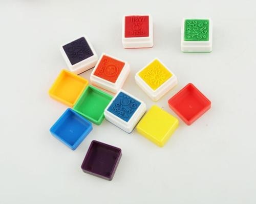 Plastic Mini Ink Stamp Roller Diary Seal Toy