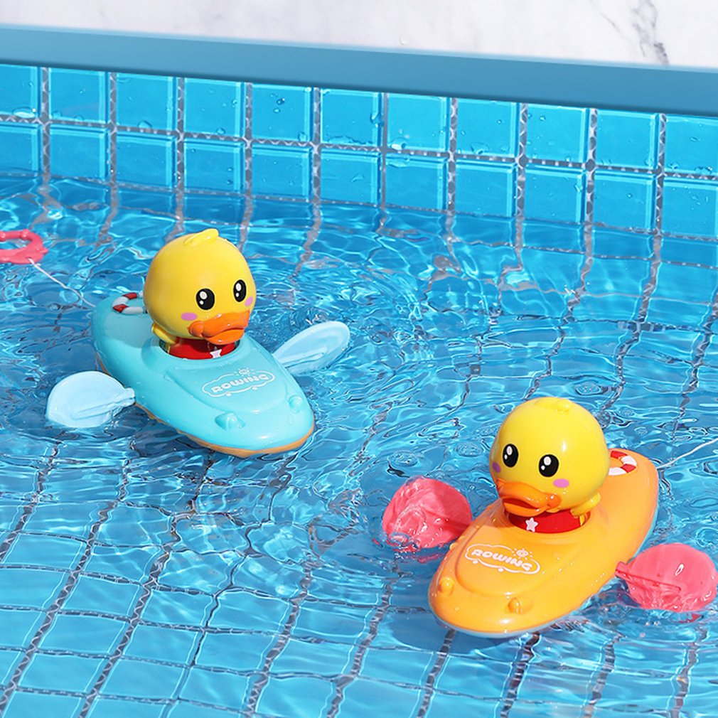 cartoon ducks swimming