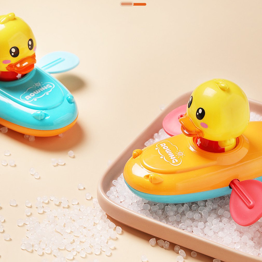 Water Playing Toys Rowing Boat Floating Cartoon Duck – Magical Little Minds