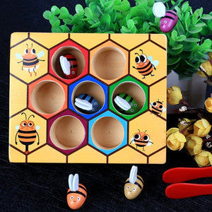 Children Clip Beehive Games Intelligence Color Cognition Toys