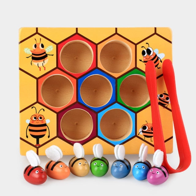 Children Clip Beehive Games Intelligence Color Cognition Toys